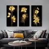 Black Gold Flower Interior Painting Large Canvas Painting To Decorate the House Living Room Wall Posters Sheets for Paintings