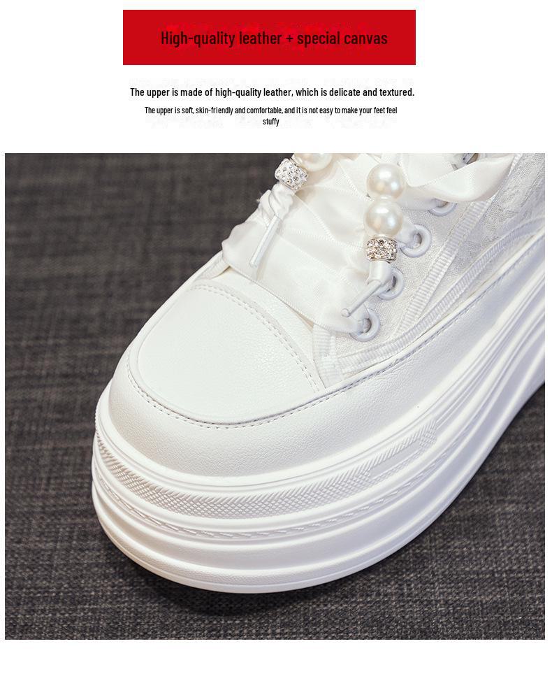 Летние женские белые тапочки Baotou на толстой подошве 2025 года: Элегантная, удобная, увеличивающая рост повседневная обувь