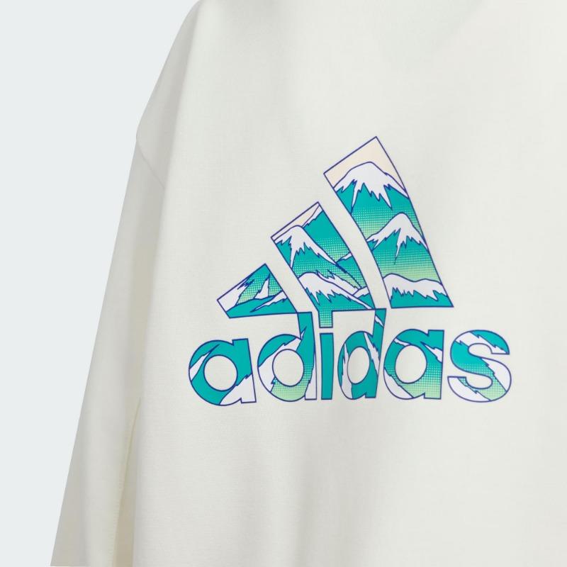 adidas Детская толстовка с полумолнией Kids City Escape, цвет вне белого, JC9378