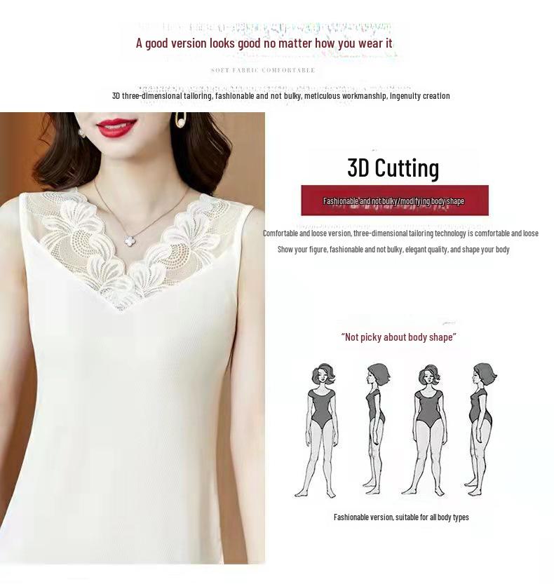 Элегантный кружевной топ с V-образным вырезом для женщин - шикарный летний топ с несколькими слоями