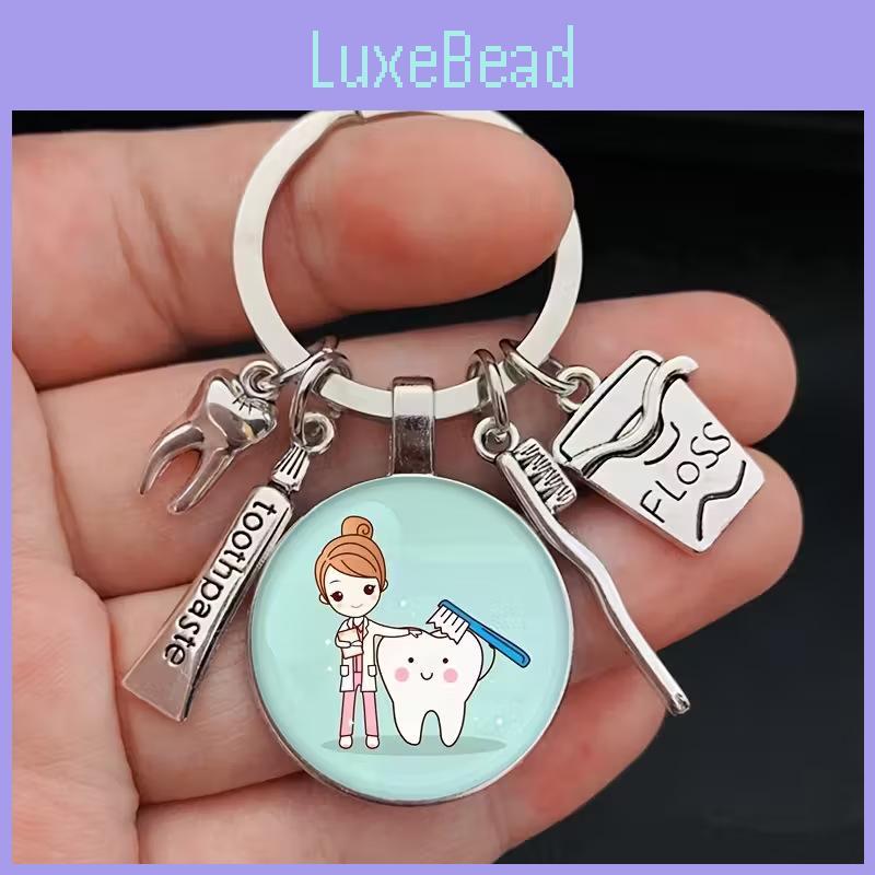 Брелок Медсестры Стоматологической Помощи С Медицинским Шприцем И Стетоскопом Для Подарка И Празднования