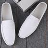 Summer Mens Casual Loafers Leather Loafer Shoes For Men Light Flats Man White Sneakers Slip-On Driving Big Size 38-47