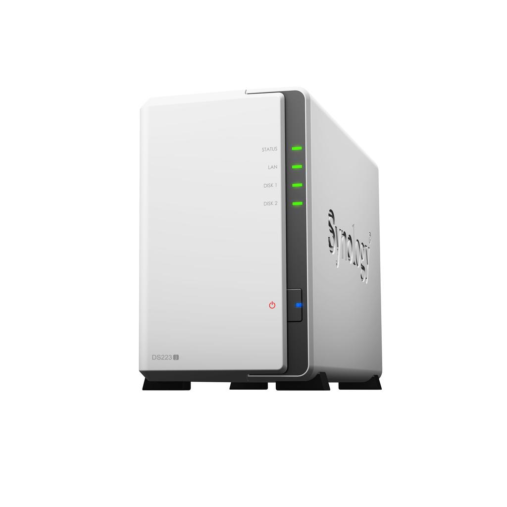 Synology NAS Kit DS223j 2-слотовый с четырехъядерным процессором и 1 ГБ памяти - Идеально для начинающих пользователей - Распространяется Fieldlake, авторизованным дистрибьютором в стране