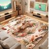 Highland Cow Theme Soft Crystal Velvet Rug Custom Name & Text Print Non Slip Floor Rug for Bedroom Living Room