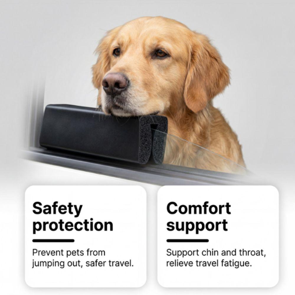 2Pcs Hanging Mount Dog Car Window Chin Rest Soft Padded Dog Travel Window Cushion Pet Travel