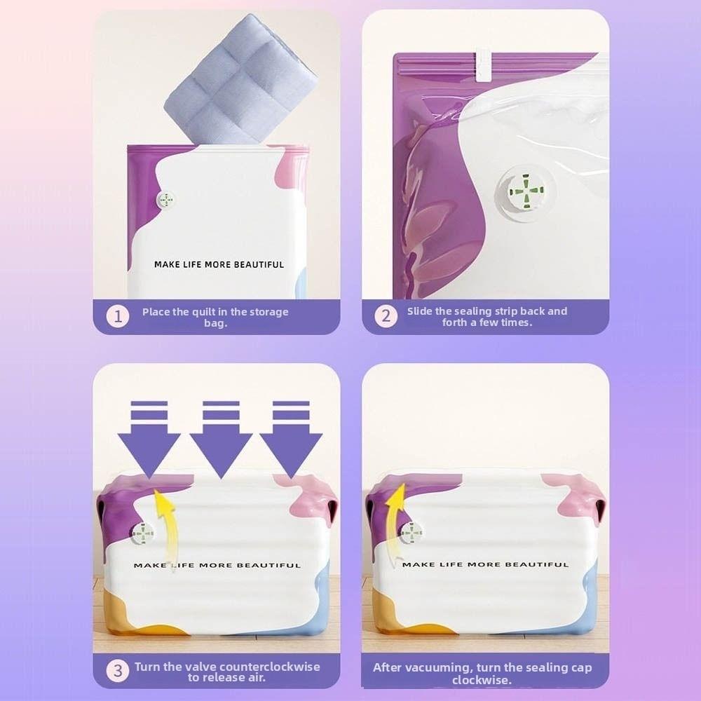 No-Pump Vacuum Storage Bags Thickened Vertical Storage Bag Vacuum Compression Bags Bedding Storage