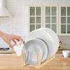 Dish Dying Rack 4/6/8 Grids Thick Wood Stable Anti-skid Cabinet Pot Lid Plate Cup Organizer Cutting Board Holder Dish Organization Drainage Stand