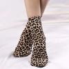 Soft Chic Leopard Print Mesh Socks Lightweight Women Socks Trendy Short Socks Christmas Gifts
