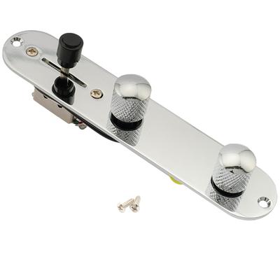 Musiclily Basic 32мм Предустановленная панель управления Telecaster с 3-позиционным переключателем для электрогитары Tele, Хром