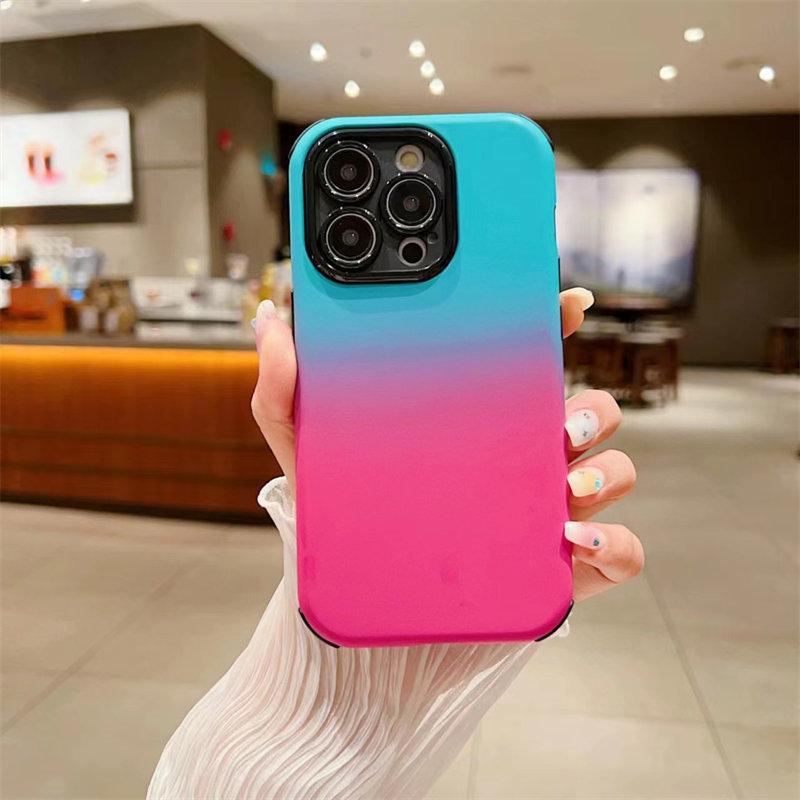 Роскошный чехол Gradient Skin Touch для iPhone 14, 13, 12, 11 Pro Max, чехлы «все включено» для защиты от падения