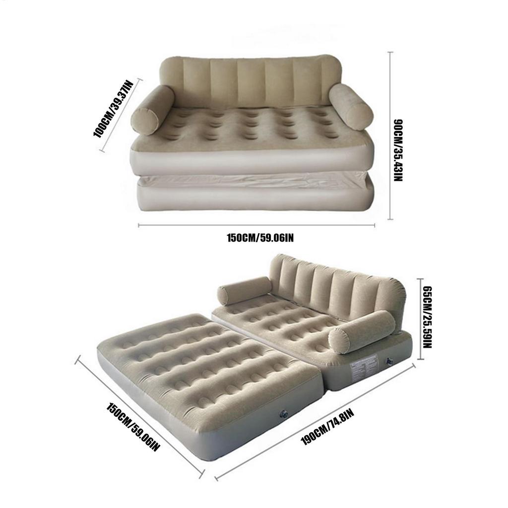 Надувной диван с насосом, герметичный клапан, шезлонг, надувной диван для кемпинга, складная кровать для улицы, пляжа, путешествий, походов, дороги