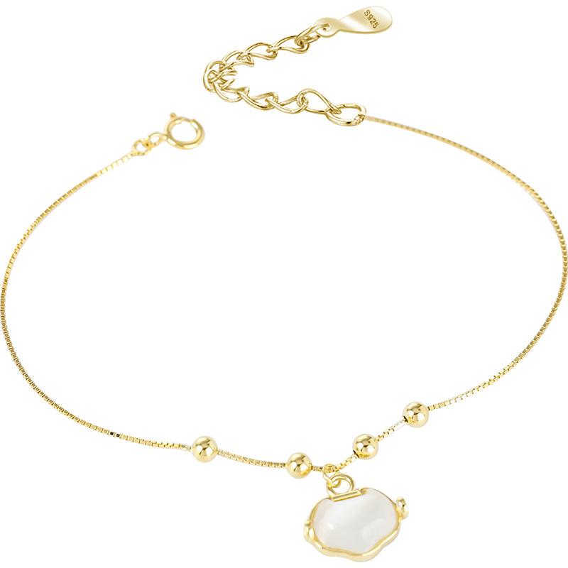 S925 Серебряный ретро-браслет в китайском стиле Xiangyun Ruyi с замком, нишевый дизайн, долговечный браслет с замком, осенний и зимний браслет