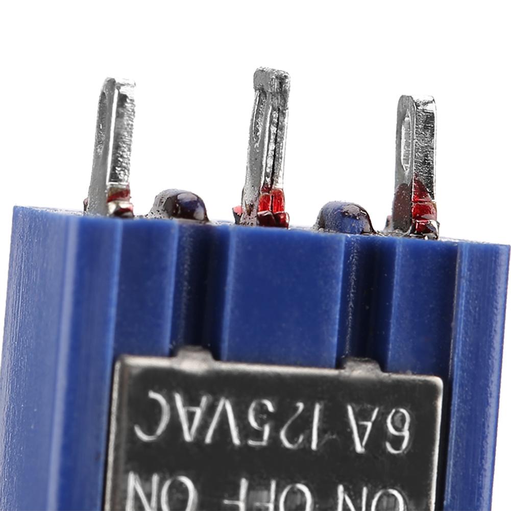 10Pcs On OFF on Mini Toggle Switch SPDT 3 position 3 pin 6mm 6A 125VAC