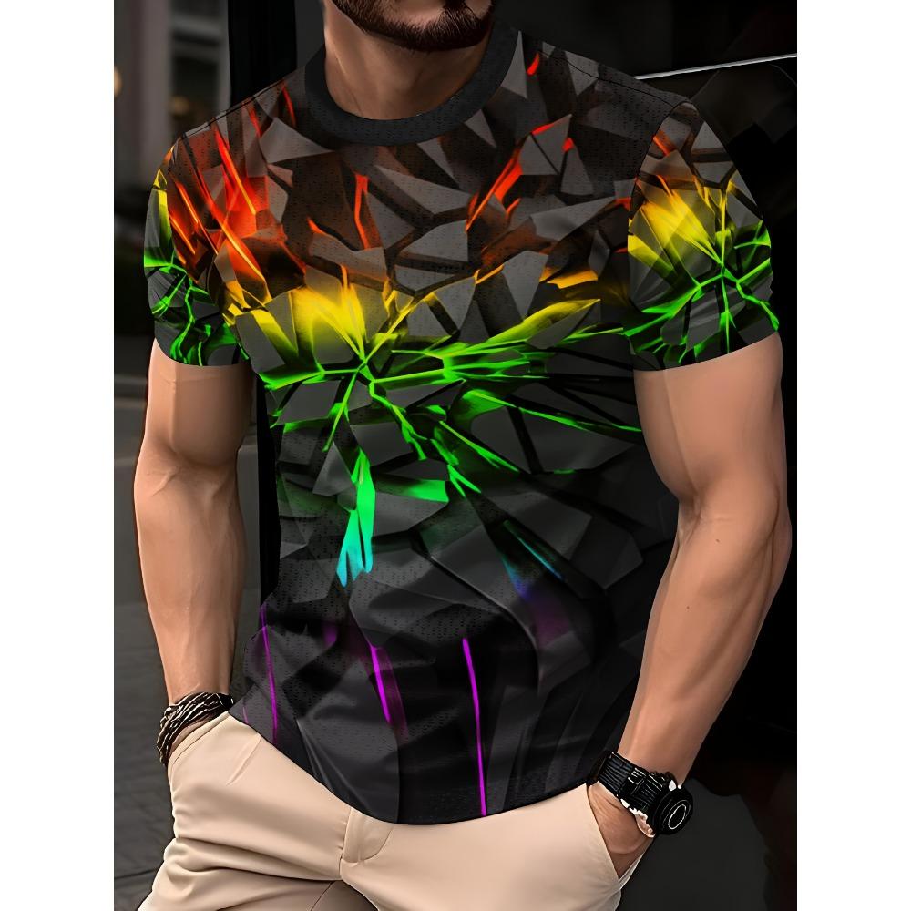 European and American Style Men's Designer T-shirt | High Profile Street Print, Perfect for Fashionable Casual and Fitness Styling