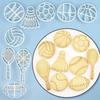 Sports Ball Baking Cutter Non-Toxic Easy Demold Rugby Tennis Football Shaped Mold for Kids Baking Class Activity