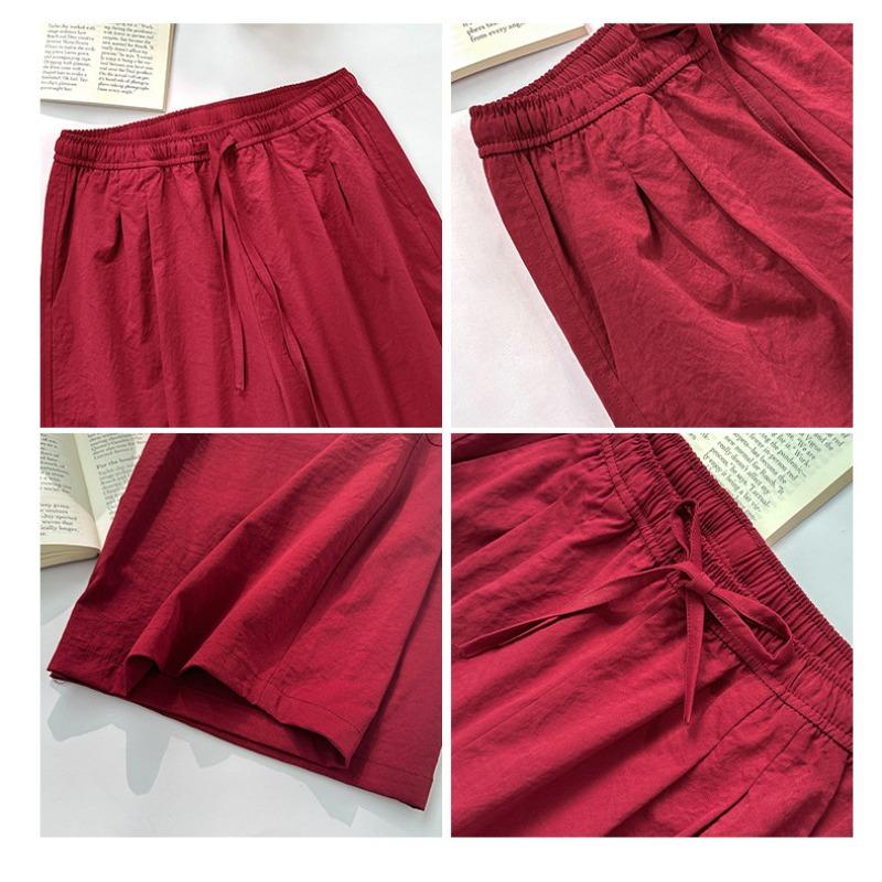 Хай-стрит красотка брюки Харлан женские красные ленивый ветер джазовые слаксы спортивные свободные широкие штаны кэжуал