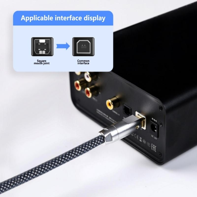 Корпус разъема USB Type-B с позолоченным разъемом из алюминиевого сплава, отверстие 6 мм для ремонта кабелей данных принтера