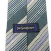 Used YVES SAINT LAURENT tie silk green Green gray Gentleman