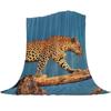 Cheetah Animal Flannel Fleece Bed Blanket Bedspread Coverlet Bed Cover Soft Lightweight Warm Cozy Throw Blankets Queen King Size