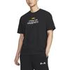 Nike Мужская черная ретро футболка с графикой на спине, с коротким рукавом