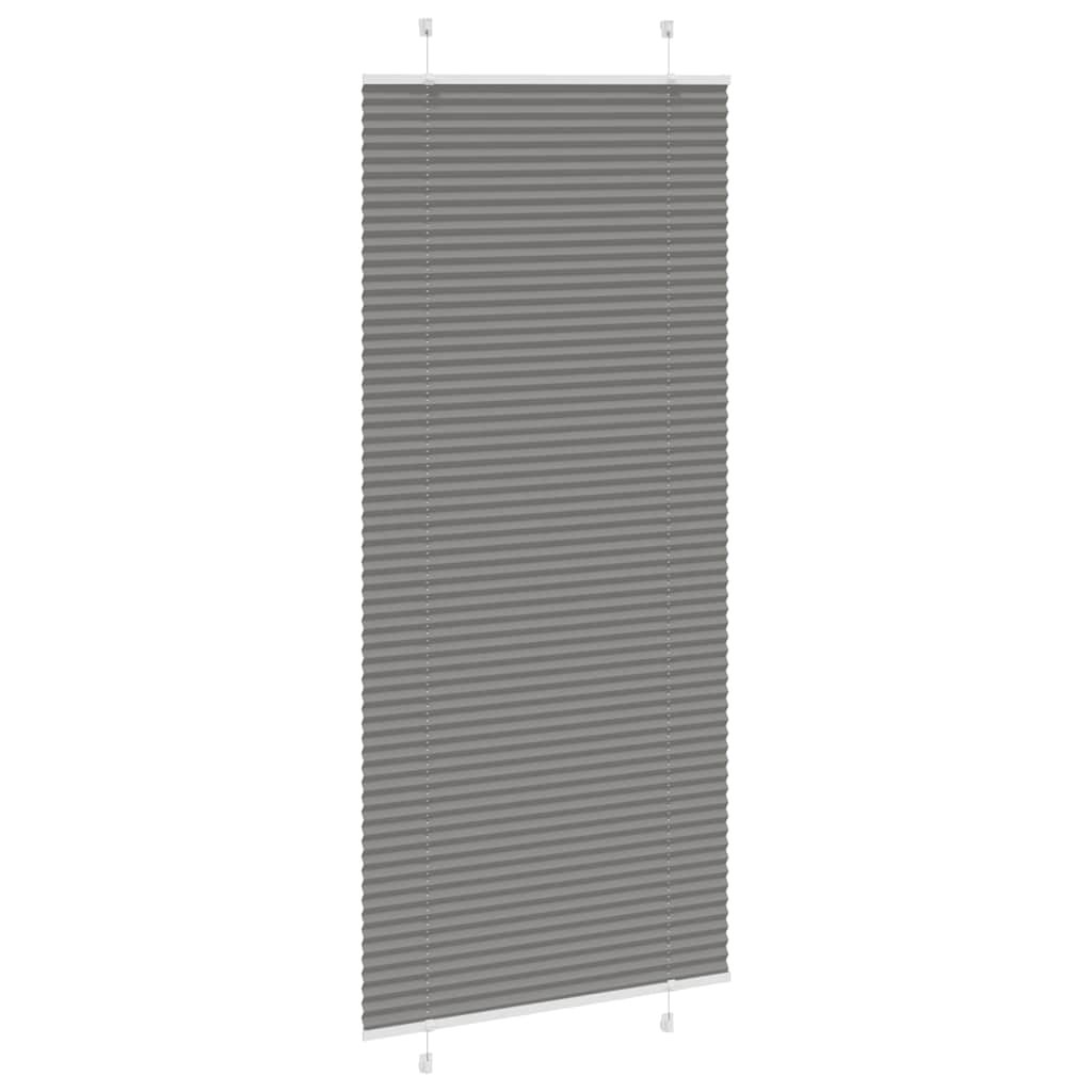 Pleated Blind Anthracite 85 x 200 cm Fabric Width 84.4 cm Polyester