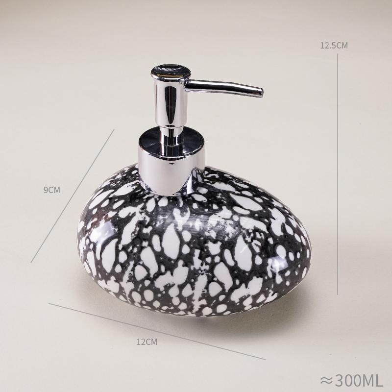 European-style Ceramic Stone Lotion Bottle Aromatic Container High-end Soap Dispenser Home Shampoo Shower Gel Storage Bottle New