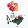 20Pcs Wire Rod Roses Flower Stem Scrapbooking Wedding Decorative Flowers Wreaths Christmas Home Decor Artificial Plants Cheap
