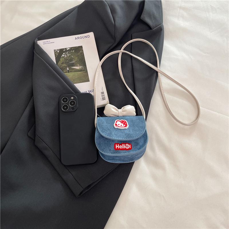 Мини-сумка кроссбоди в корейском стиле для маленькой принцессы - Модная сумочка для монет с бантом для девочек