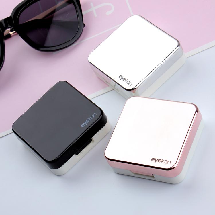 High Quality Reflective Cover Contact Lens Kit Case with Mirror