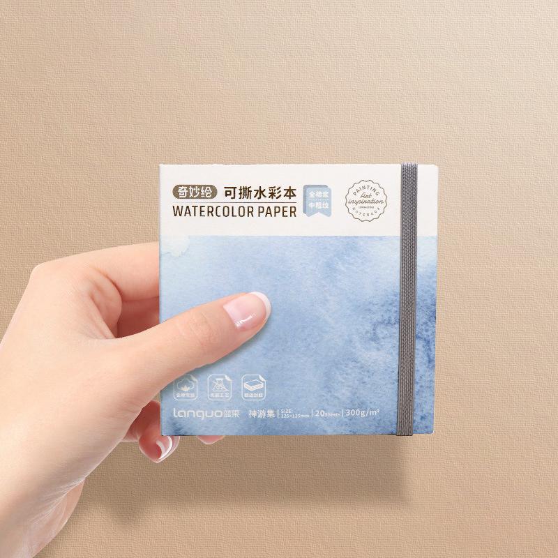 Square Cotton Drawing Paper Book 300Gsm For Artist Watercolor Drawing Notebooks Mini 20Sheets Sketchbook Student School Supplies