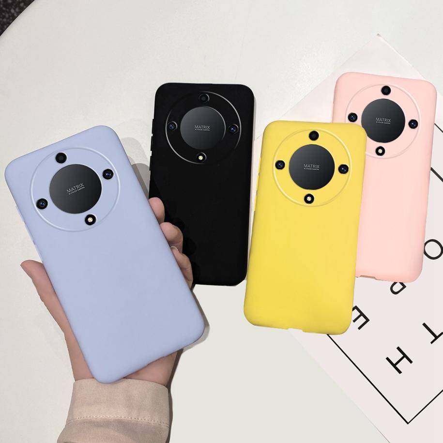 For Honor Magic 5 Lite Case 2023 Fashion Plain Color Soft Silicone Phone Back Cover For Honor X9a 5G RMO-NX1 Fundas 6.67" Bumper