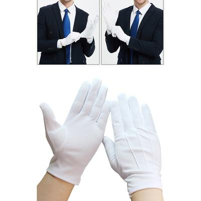 Белые перчатки, нескользящие короткие перчатки для официального смокинга, перчатки для осмотра почетного караула для мужчин и женщин унисекс