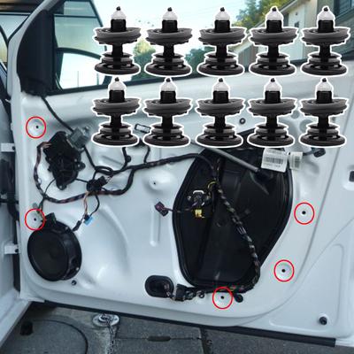 Для A1 8X A4 B8 A5 8T A6 A8 Q3 8U Q5 Q7 4L TT автомобильные дверные панели, зажимы для отделки карт, внутренние крепления, крепежные заклепки, аксессуары