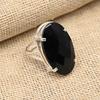 Привлекательное кольцо ручной работы с драгоценным камнем из черного шпинеля из стерлингового серебра 925 пробы