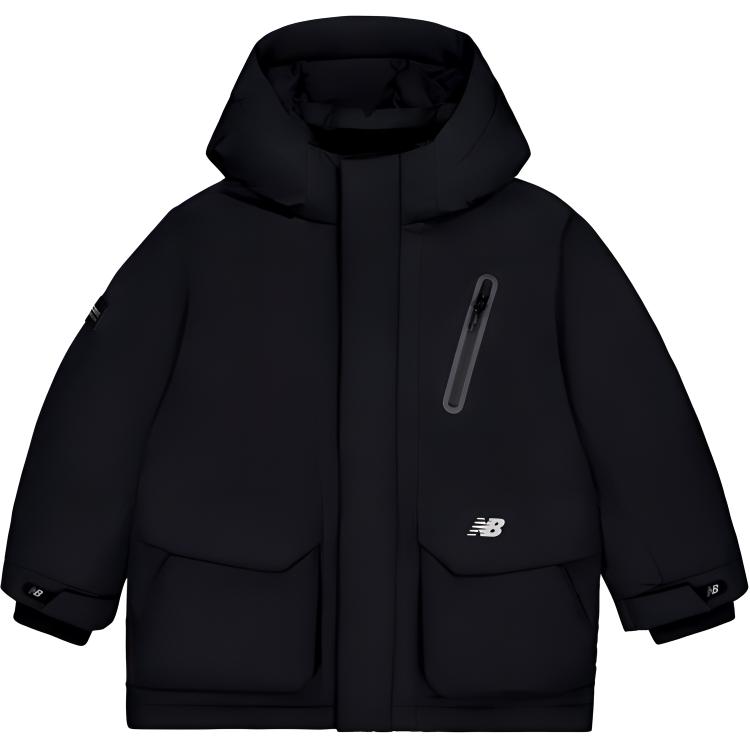 New Balance Kids Down Jackets Hooded Non Detachable Thickened Windproof 7PE4E103-BK