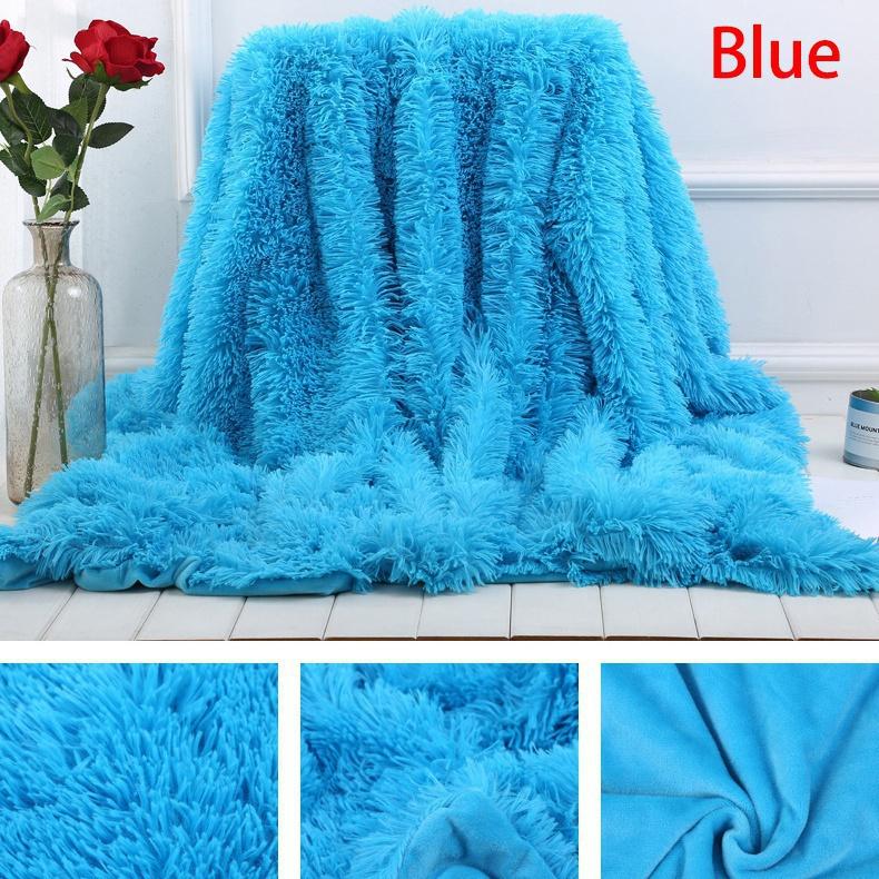 Мягкое одеяло из кораллового флиса из искусственного меха, зимнее теплое пушистое пушистое одеяло, роскошное плюшевое пушистое одеяло, постельное белье