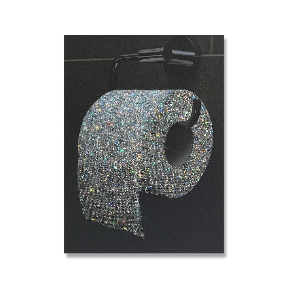 Современный туалет сексуальная женщина холст картины мода черно-белая рулонная бумага плакаты бар девушки пьют ванная комната настенное искусство декор комнаты