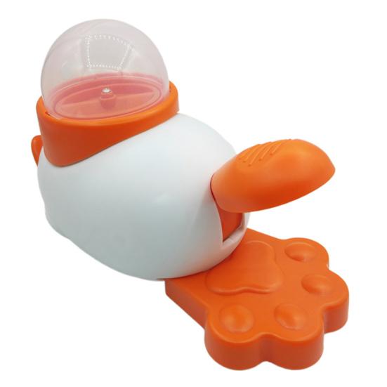 2-in-1 Interactive Dog Treat Dispensing Toy Duck/Cat Shaped Food Puzzle Slow Feeder Toy for Small Medium Dogs Promotes IQ Training