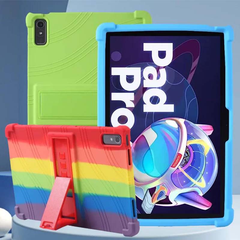 Силиконовый противоударный чехол для Lenovo Tab P11 Pro 2-го поколения 11,2 дюйма, 2022, мягкий защитный чехол, держатель-подставка
