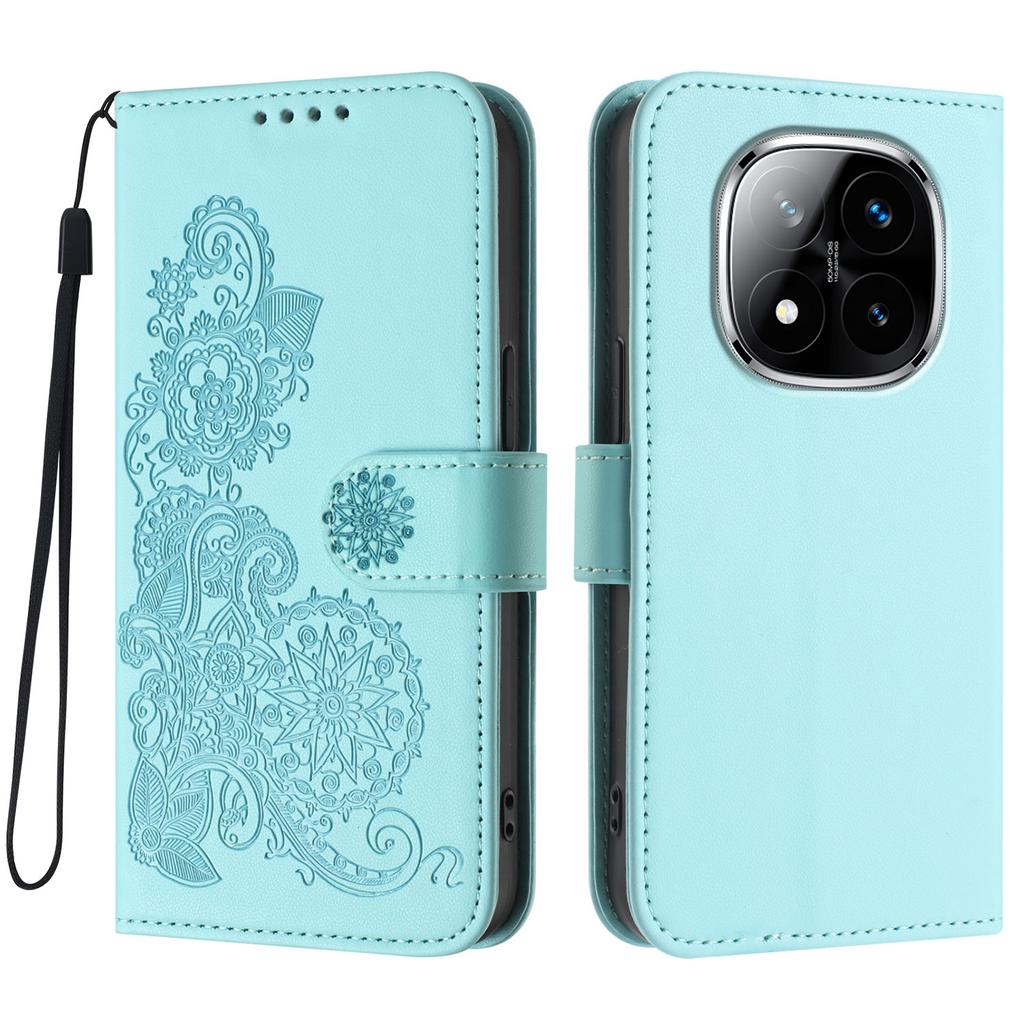 For Xiaomi Redmi Note 14 Pro+ 5G/Xiaomi Redmi Note 14 Pro 5G Phone Cases Mandala Flower Leather Wallet Mobile Cover with Strap