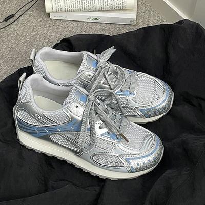 Наступая на дерьмо сетчатые дышащие немецкие тренировочные кроссовки женские летние новые толстоподошвенные полые кроссовки Форреста Гампа повседневные спортивные кроссовки не устают