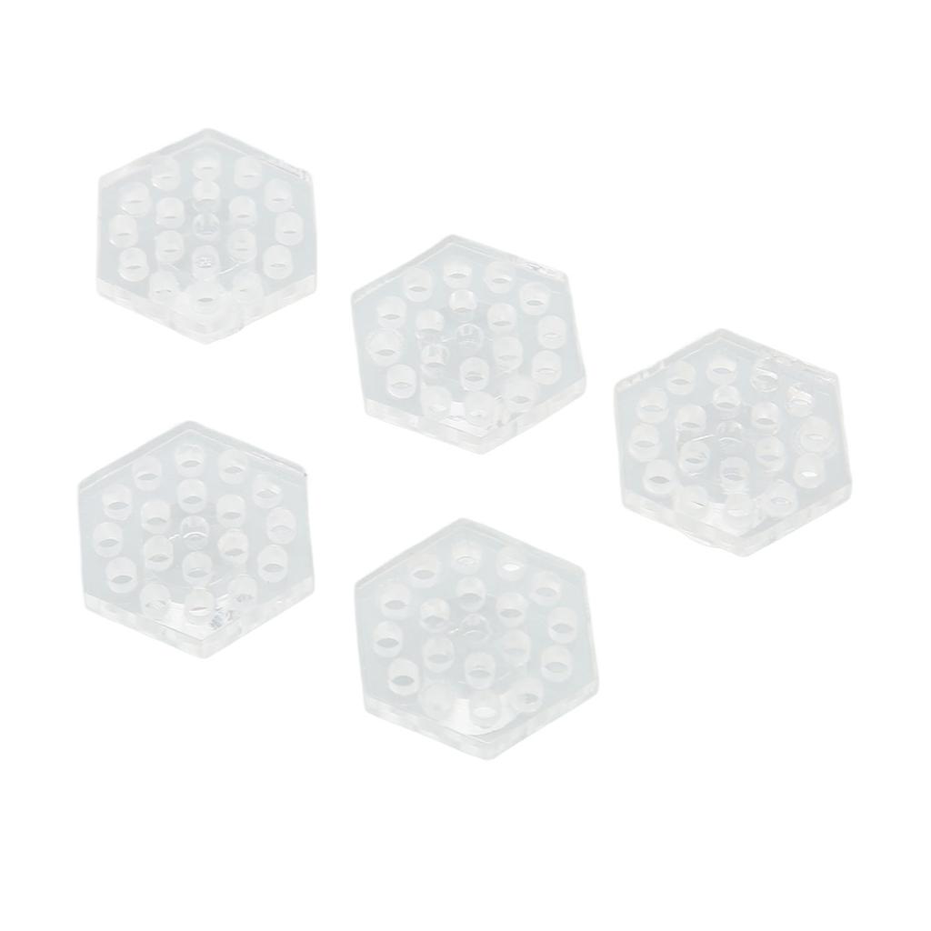 5pcs Aquarium Acrylic Coral Holder Transparent Hex Shape Safe Coral Frag Rack for Aquarium Fish