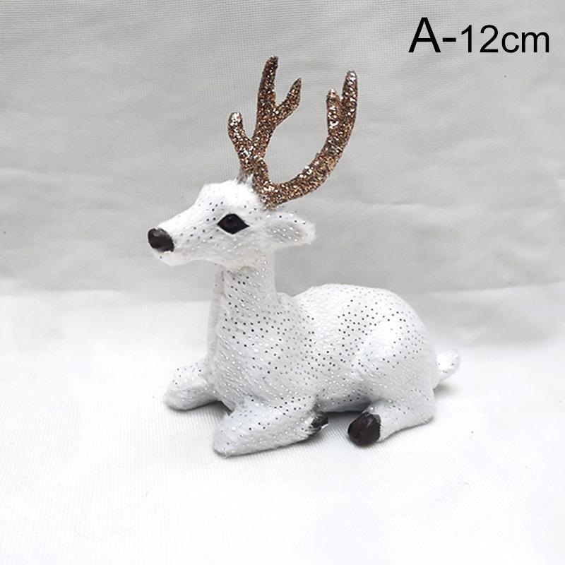 1pc Creative Christmas Sika Deer Christmas Reindeer Simulation Deer Elk Christmas Deer Decorations