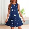 Girl Summer Dress Sleeveless Printed Color Casual Dress
