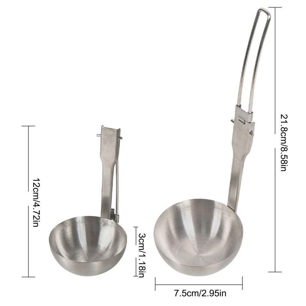 Outdoor Tool Travel Kitchen Tool Outdoor Tableware Folding Spoon Foldable Spoon Colander Soup Ladle