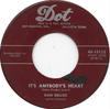 7-дюймовая пластинка DAN BELLOC HIS ORCHESTRA Its Anybodys Heart 4515115 Dot Records 1953 США Джаз Б/у