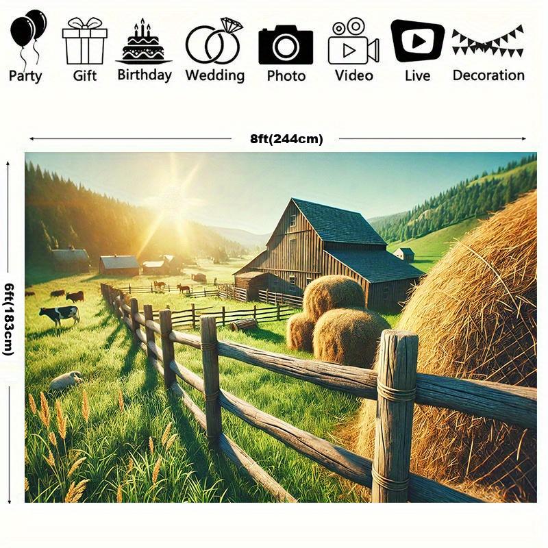 1 piece of farm background wall hanging cloth under sunlight  background decoration  room and photography studio props