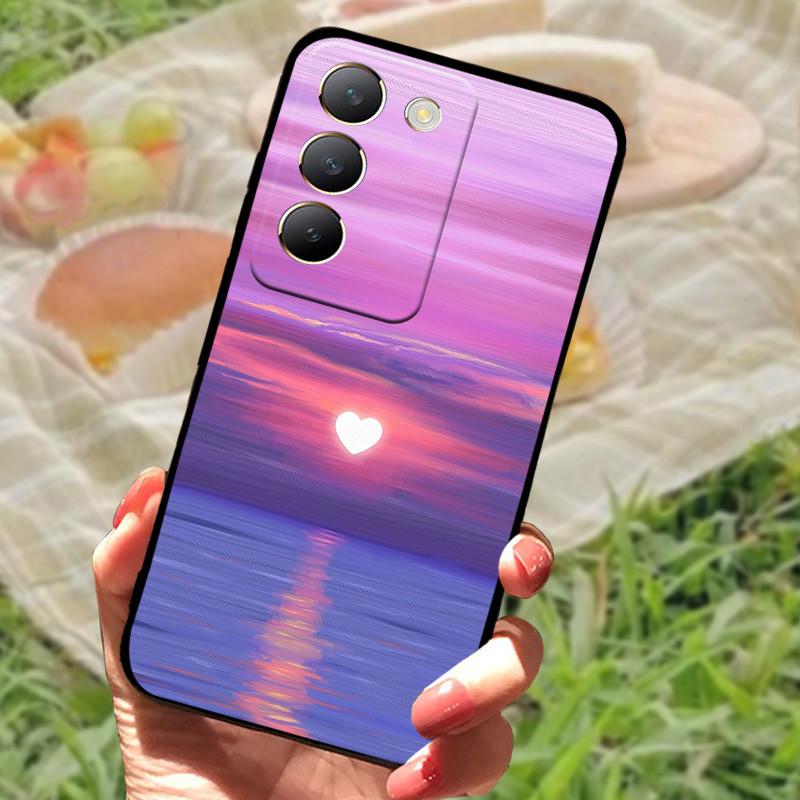 Чехол для vivo V40 SE 2024 Силиконовый бампер Мягкие чехлы для vivo V40 SE 5G Чехлы V40SE Мультяшный Расписной Coque Fundas Защитный