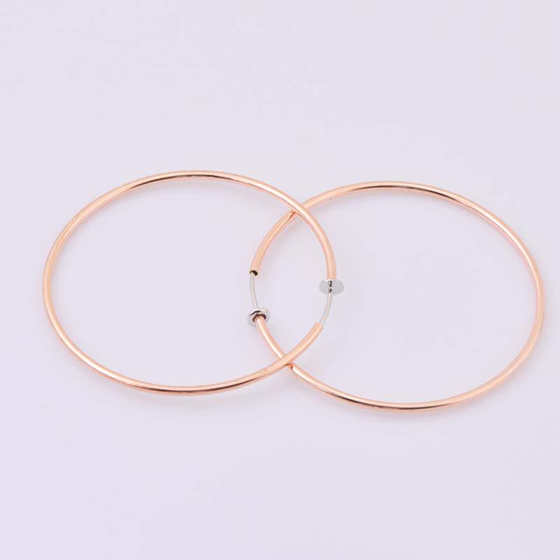 Women Non-Pierced Spring Ear Clips Hoop Clip-On Fake Earrings Rings Goth Punk Jewelry MIT
