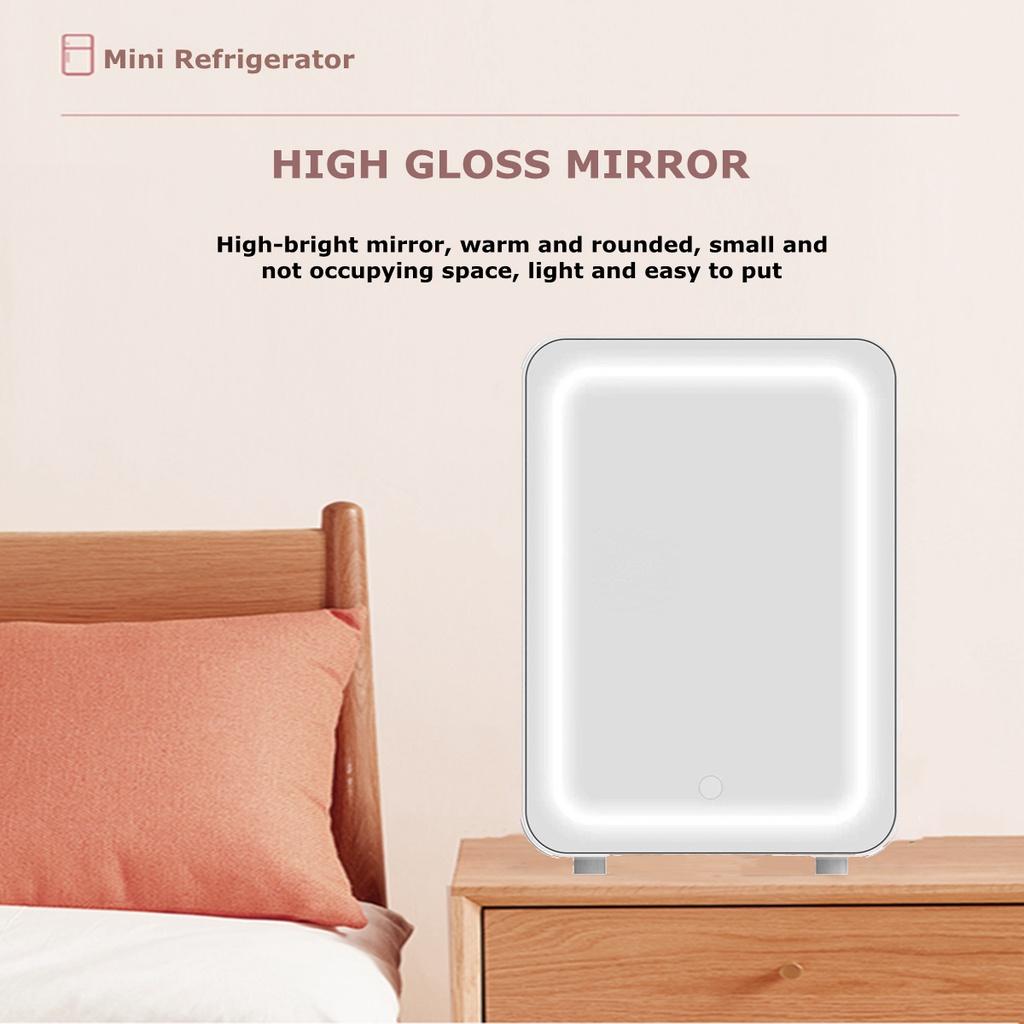 6л мини-холодильник с зеркалом, косметический холодильник, холодильник для фруктов, напитков, маленький холодильник, студенческий общежитие, холодильник
